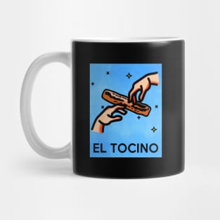 El Tocino The Bacon Loteria Card Parody Mug